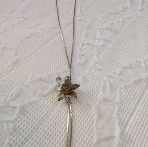 Vintage silver and gold tone bolero necklace
